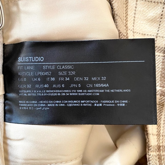 SUISTUDIO Lane Classic Check High Waist Trouser - Picture 15 of 15